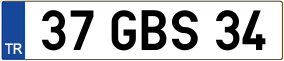 Trailer License Plate